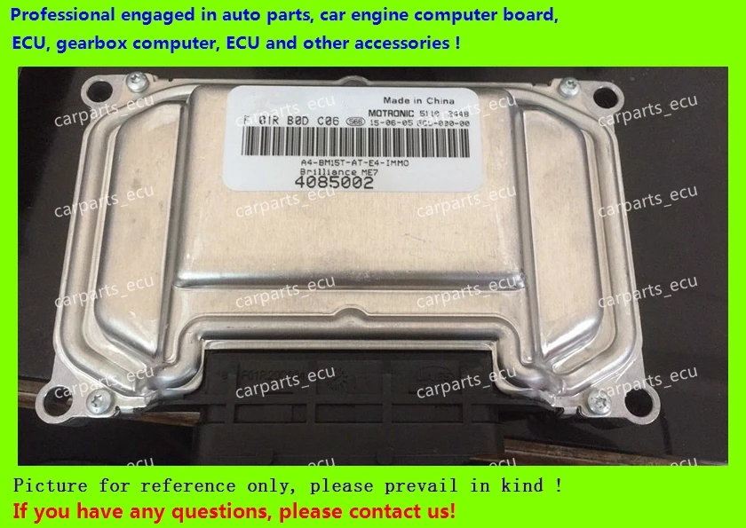

For car engine computer board/ME7.8.8/ME17 ECU/Electronic Control Unit/Zhonghua/F01RB0DC06 4085002/F01R00DC06