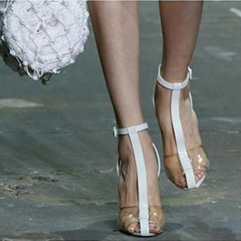 

Moraima Snc 2019 New Women Shoes Clear PVC Lady Summer Shoes T-stage Show Ankle Boots Lady Fashion Sexy Amazing Shoes Short Boot