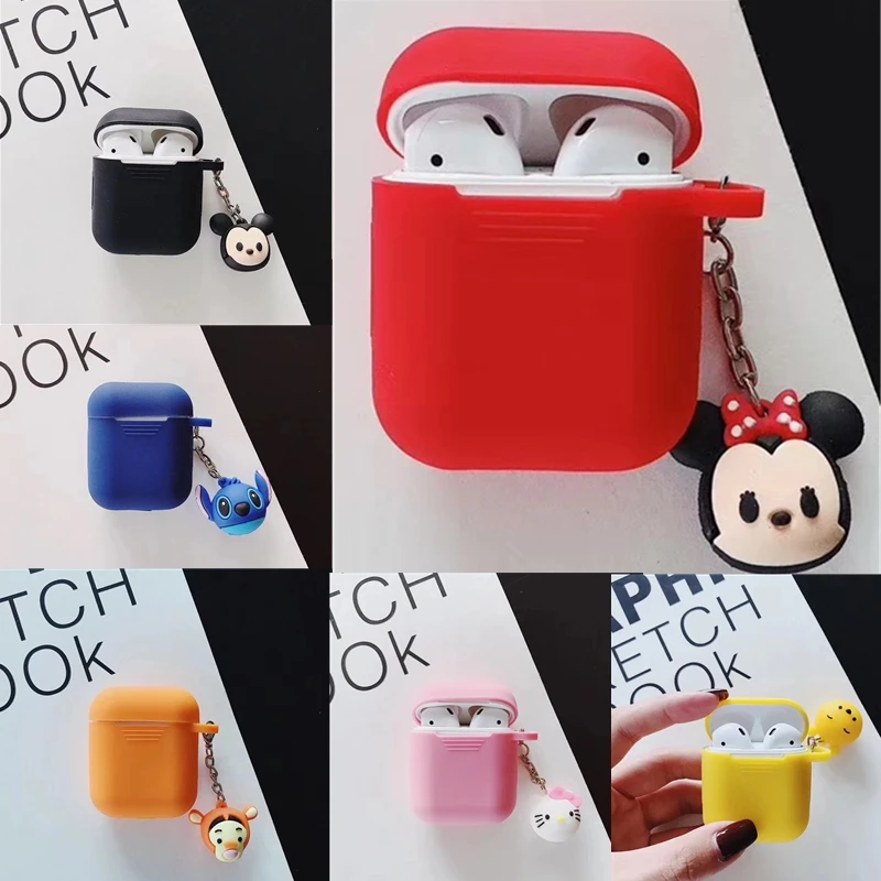 

Minnie Silicone Bluetooth Wireless Earphone Case For AirPods Protective Cover Skin Accessories for Apple Airpods Charging Box
