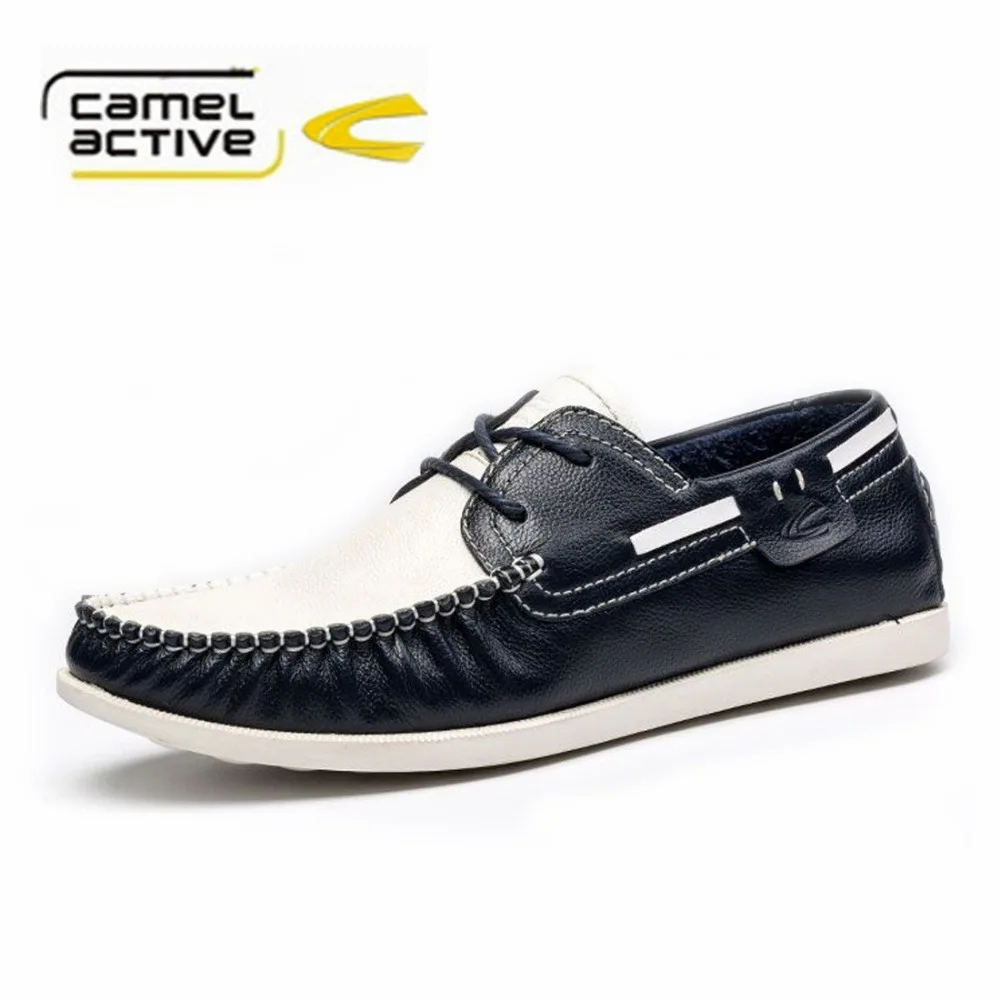 Camel active Brand genuine leather men casual shoes leather men shoes