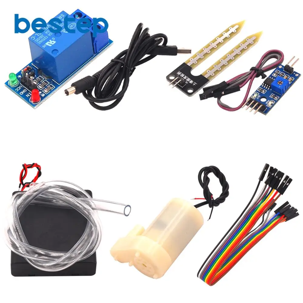 

Automatic Irrigation Module DIY Set for Soil Moisture Detection and Automatic Water Pumping