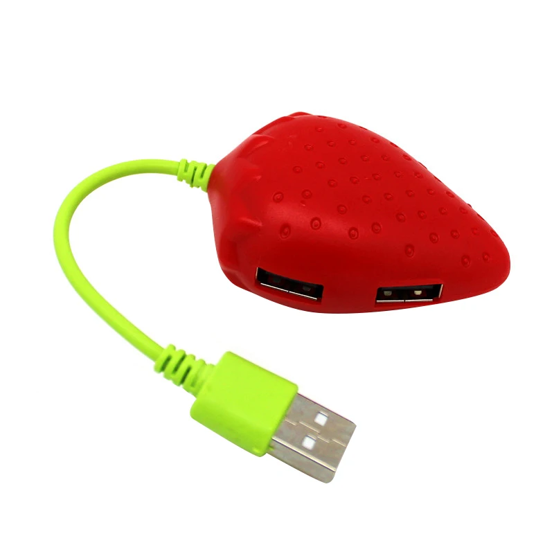 Милый фруктовый стиль в форме клубники 4 порта Usb 2,0 концентратор для ноутбука планшета ПК мыши клавиатуры