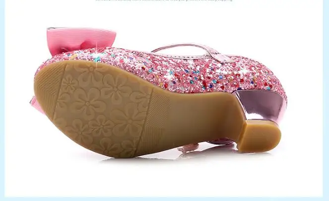 Обувь из мягкой искусственной кожи размер 26-37 туфли принцессы для девочек маскарадный костюм обувь весенне-осенние дышащие босоножки на высоком каблуке Весна-Осень