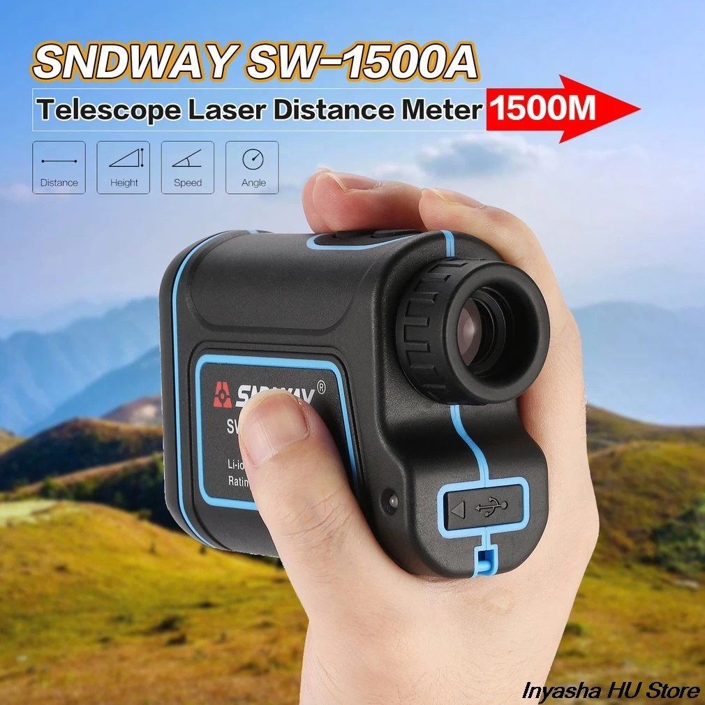 

SNDWAY SW-1500A Monocular Telescope Laser Rangefinder 1500m Trena Laser Distance Meter Golf Hunting laser Range Finder