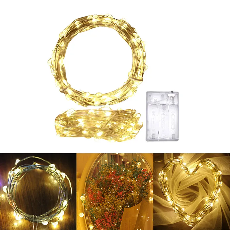 

Landlife 100 LED Strings Copper Wire Battery Operated Christmas Tree Wedding Party Decoration LED String Fairy Lights Decoration