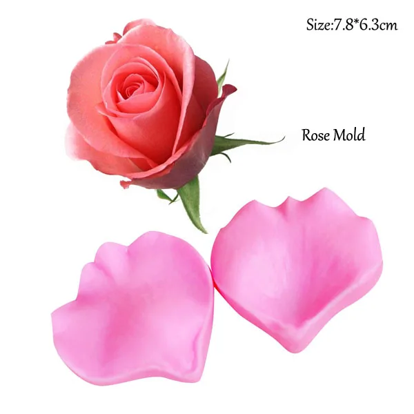 Rose Leaf & Bud Veiner &Cutter Flower Silicone Mold Gumpaste Sugarcraft Fondant Mould Cake Decorating Tools CS202