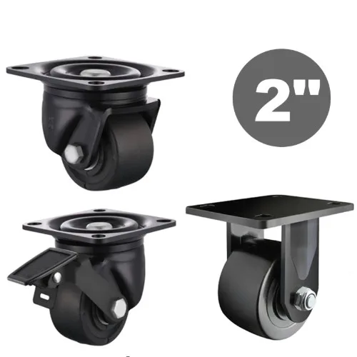 

load-bearing 300KG,2 inch Low Casters/wheels,with brake,FOR heavy carts, machine tools, large equipm,HOME/Industrial Hardware