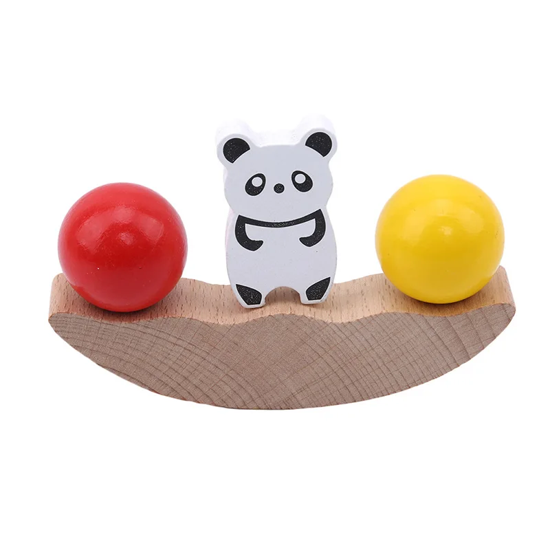 

Wooden Cute Bear Early Education Toy Fun Cartoon Animal Stacking Height Kids Balance Educational Toys for children