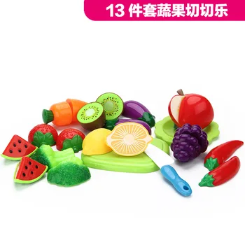 

Baby Wooden Kitchen Toys Cutting Fruit Vegetables education food toys for kids