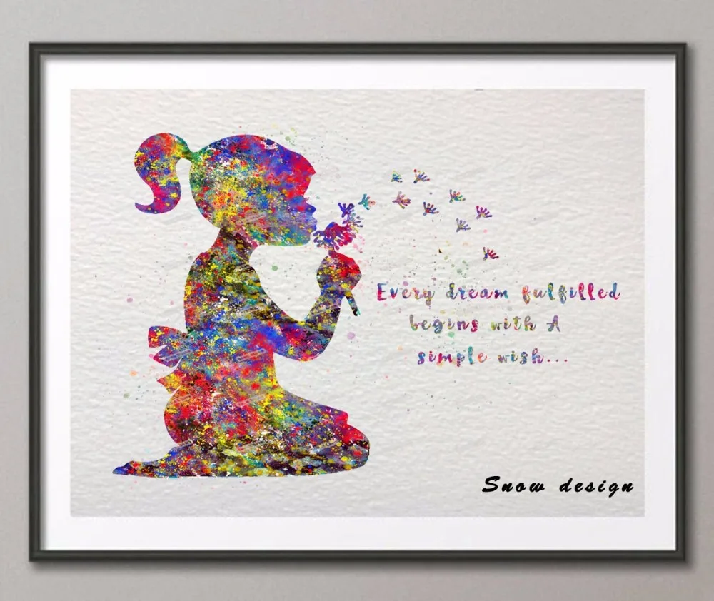 original watercolor vintage dandelion quote poster print pictures canvas painting pop wall original watercolor vintage dandelion quote poster print pictures canvas painting pop wall