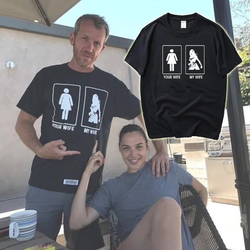 

Hot!! New Arrival Wonder Woman My wife Your wife Men's T-shirt Stock S-3XL Plus size Unisex Cotton Tee shirt Halloween Carnival