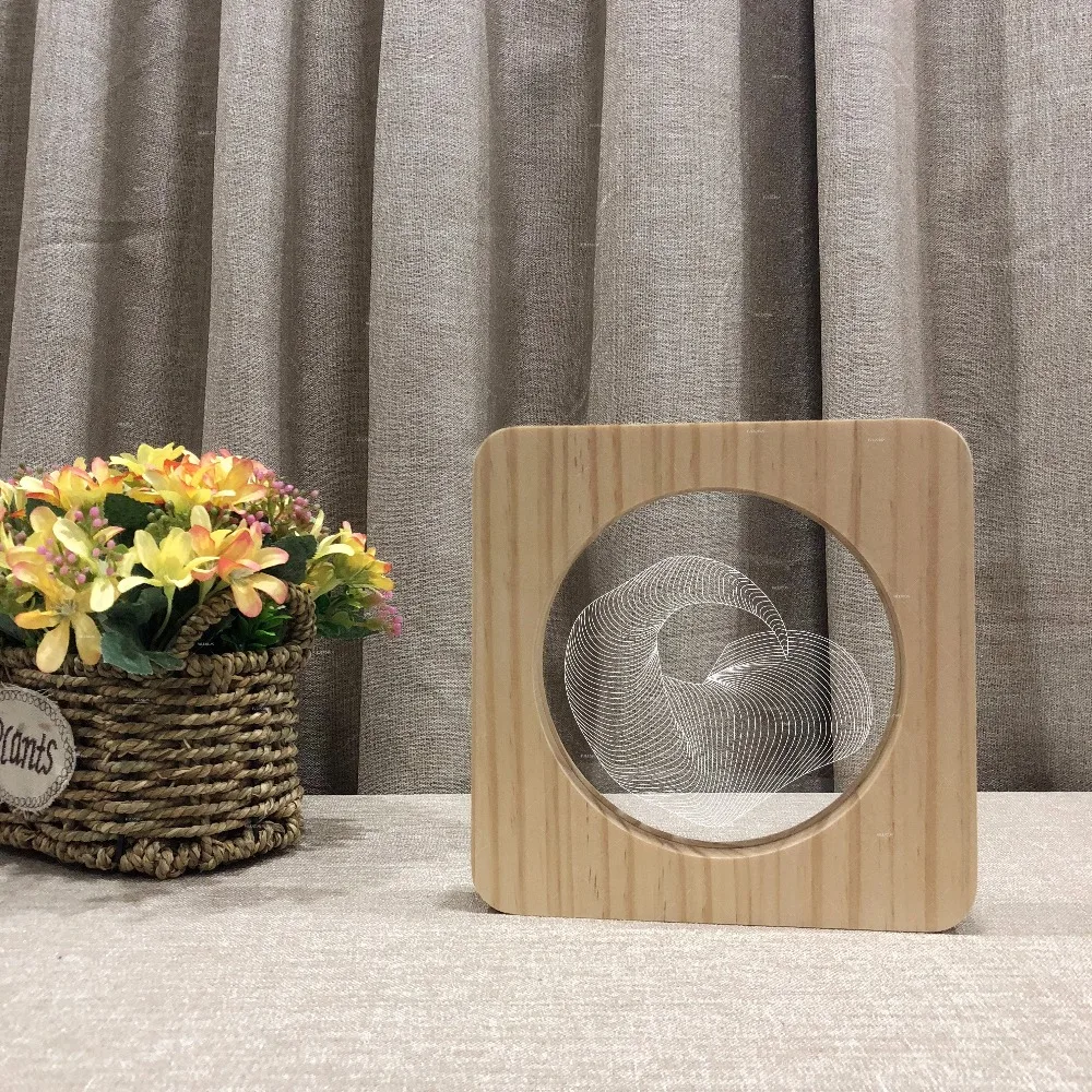 Monster horns 3d форма деревянный акрил огни теплый белый светодиодный свет подарок для детей поддержка прямой доставки Настольный светильник на батарейках