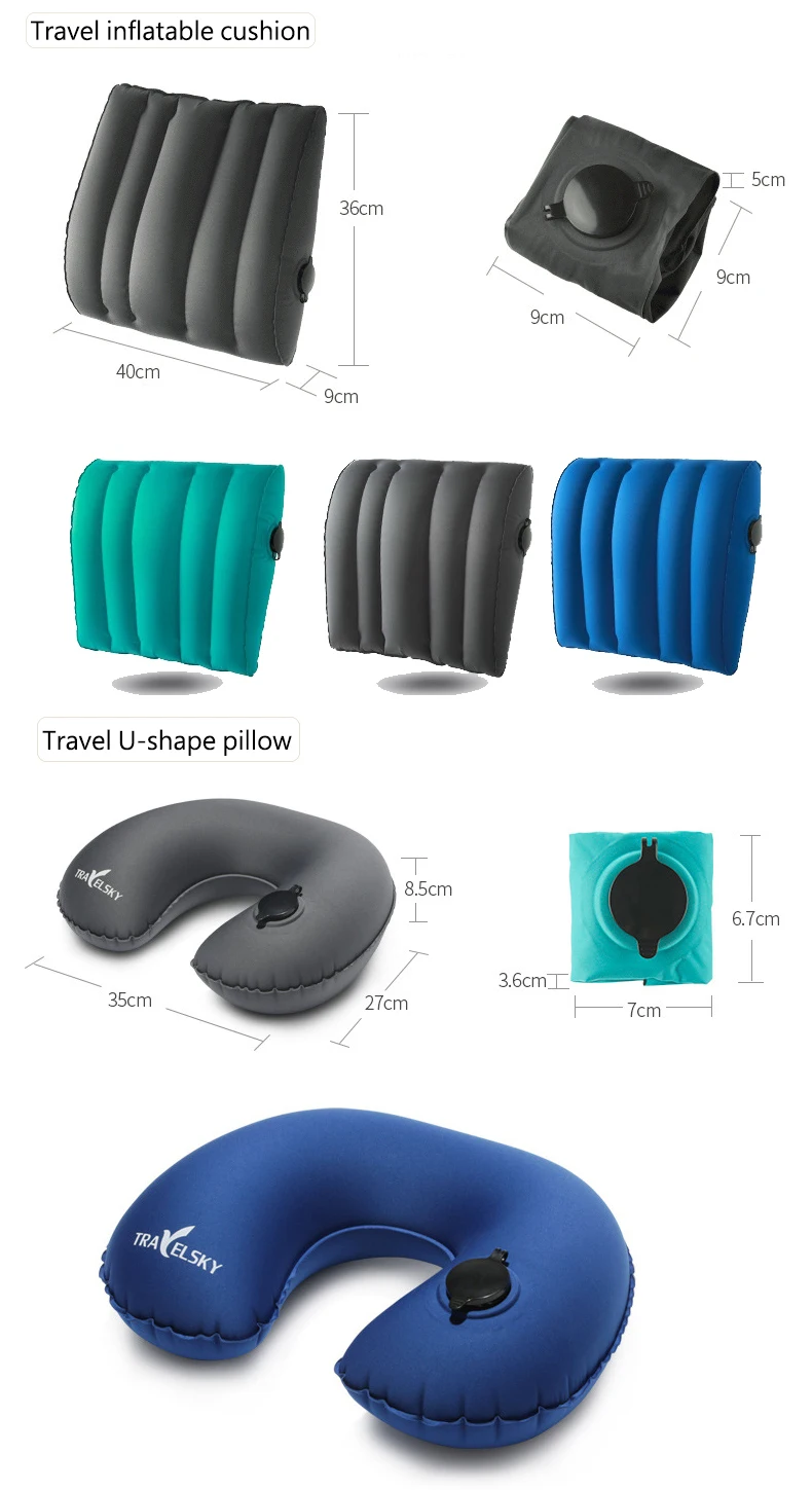 Новейшая Экологичная легкая подушка для путешествий из ТПУ, надувная подушка для самолета, портативная подушка для путешествий, аксессуары для путешествий