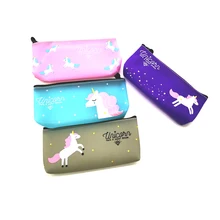 Pen Pencil Case Durable Students Stationery Multifunction PU Cosmetic Makeup Pouch Bag,Cute Unicorn Design unicorn pencil case