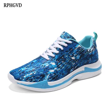 

2019 Spring New Fashion Breathable Sneakers Women's Shoes Camouflage Mesh Men's Casual Shoes Men's Shoes Tenis Masculino