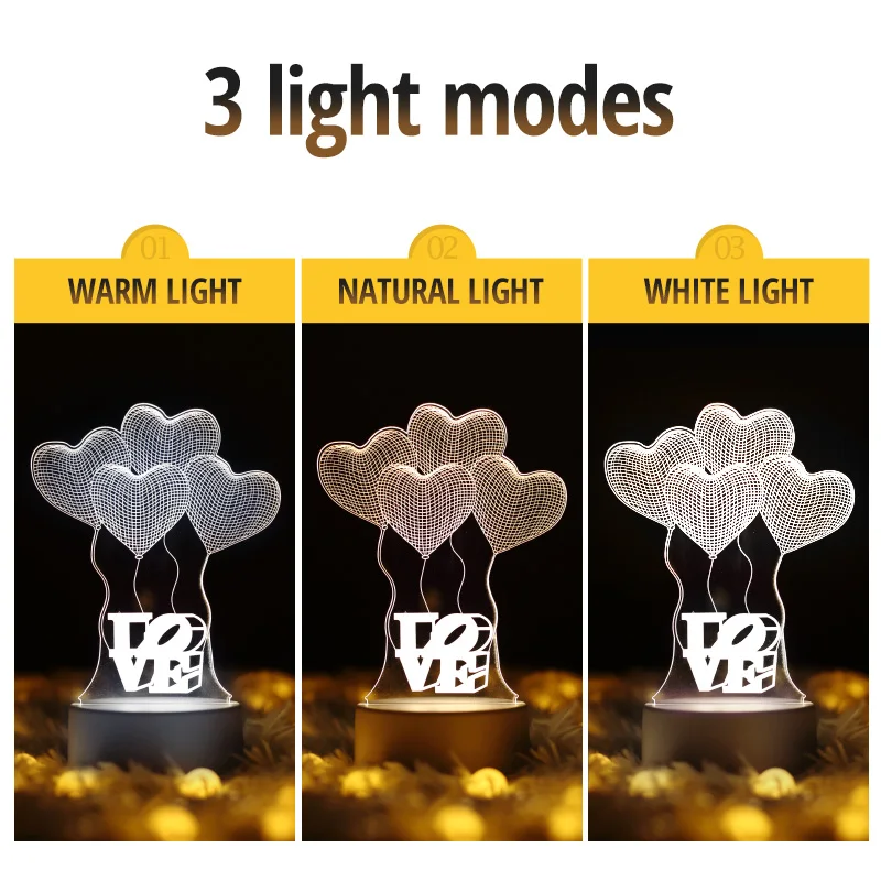 Lámpara LED 3D lámparas de mesa Luz USB para niños bonita para sala de estar lámpara de escritorio mesita de noche dormitorio Tafellamp decoración del hogar d-3dtd