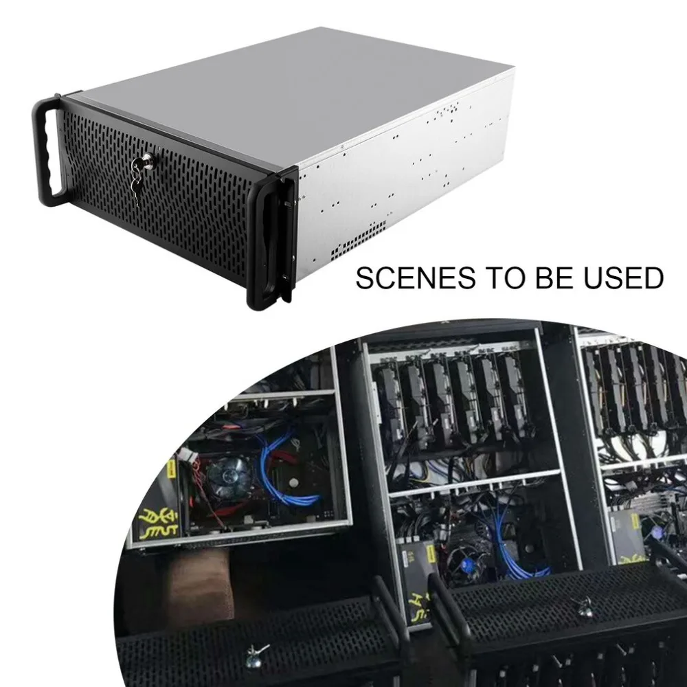 NEW Open Air Mining Frame Rig Graphics Case GPU ATX Fit 6/8 Graphics Card Ethereum ETH ETC ZEC XMR 10 Fans With Lock For 6-8 GPU