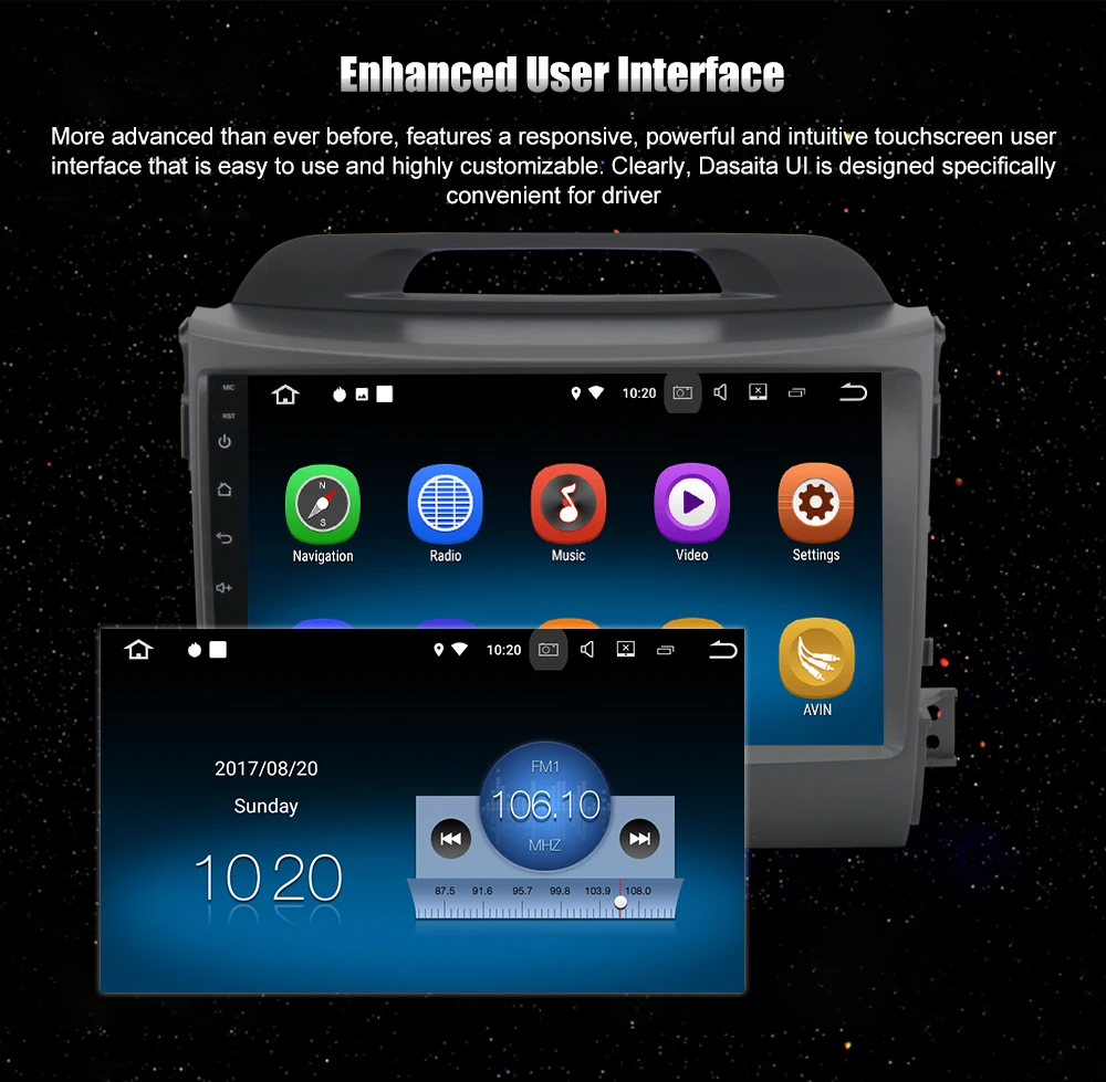 Flash Deal Dasaita 9" Android 8.1 Car GPS Player Navi for Kia Sportage R 2011-2016 with 2G+16G Quad Core Stereo Radio Multimedia 10 Flash Deal Dasaita 9" Android 8.1 Car GPS Player Navi for Kia Sportage R 2011-2016 with 2G+16G Quad Core Stereo Radio Multimedia 10