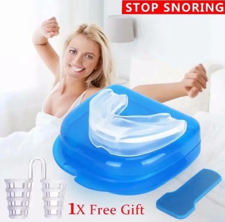 

Silicone Stop Snoring Anti Snore Mouthpiece Apnea Guard Bruxism Tray Sleeping Aid Mouthguard Health Sleeping Health Care Tool