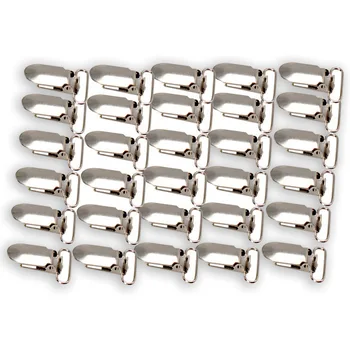 

30PCS Suspender Metal Clips 25mm For Overalls And Suspender Trousers Silver 88 FP8