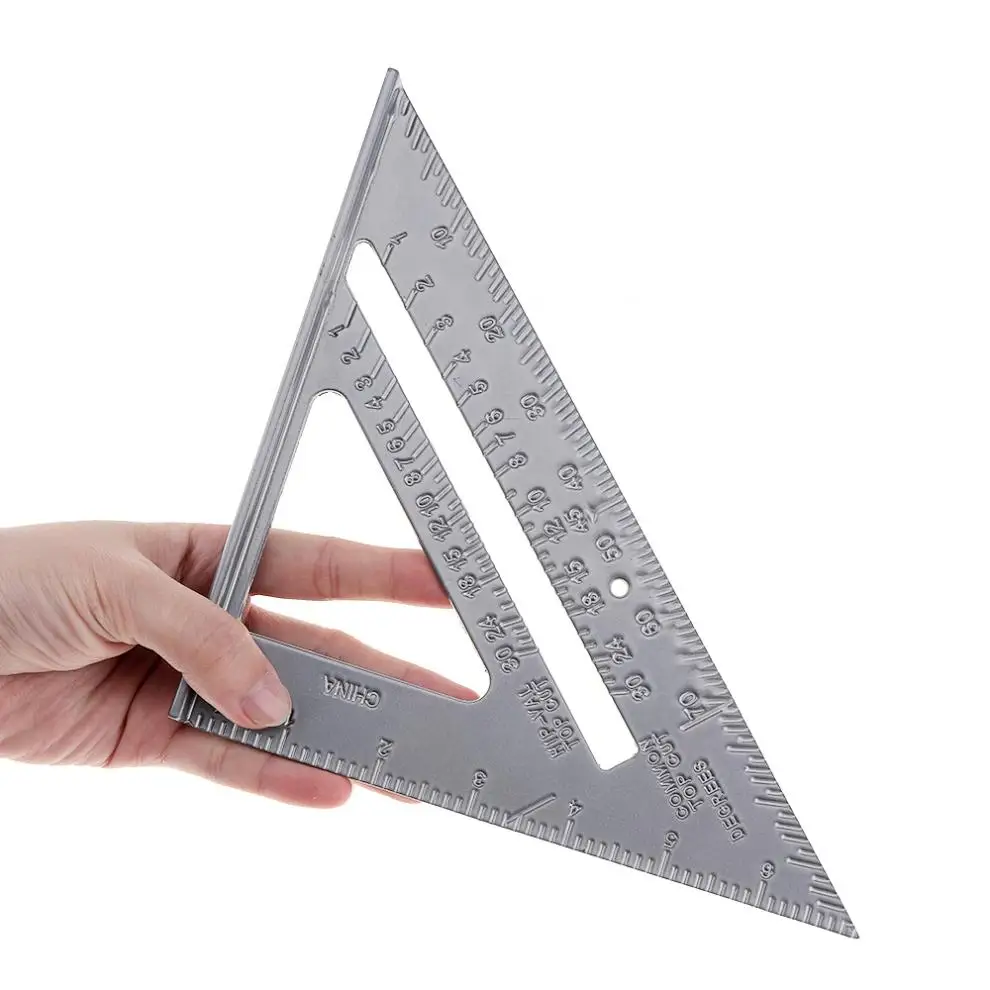 7 дюймов алюминиевый сплав правый угол Треугольники линейка с 0,1 точность и 1 значение масштаба для промышленных измерений