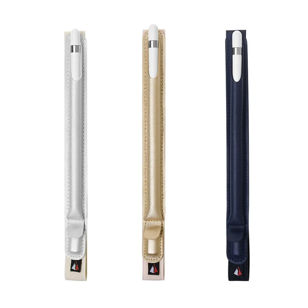 

2PCS PU Leather Pencil Case Cover For Apple Tablet Pen Sleeve Pouch Bag with Elastic Band Anti-Lost Pencil Protective Cover