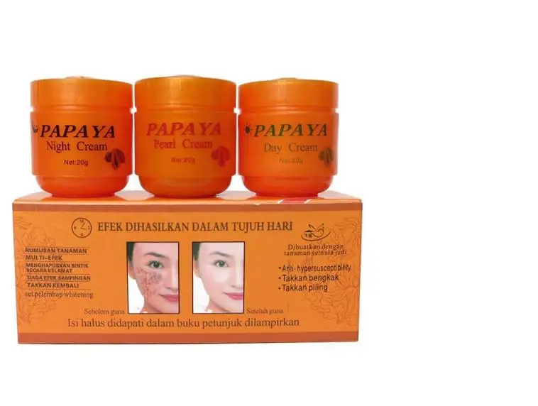 Papaya WHITENINGOR черная кожа для удаления меланина желтый веснушки Пятна CHLOASMA ANTI AGING крем для лица DESPECKLE ABC комплект