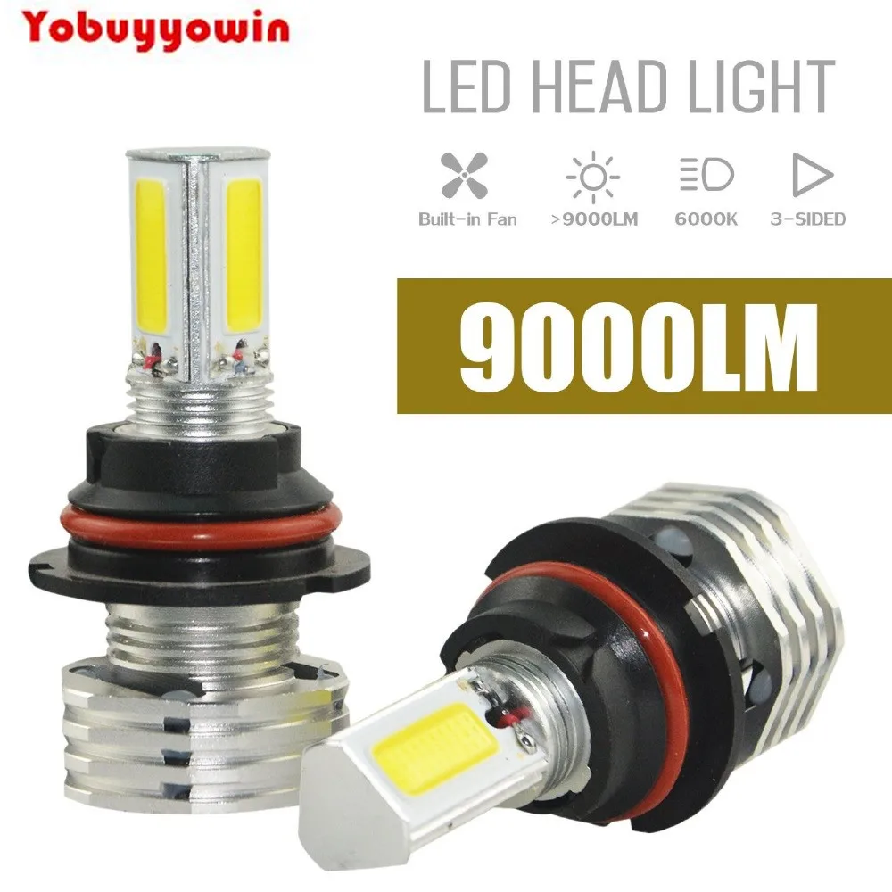 90 Вт 9000LM 9007/HB5 Автомобильный светодиодный фары дальнего света/Conversion Kit 3 COB Белый