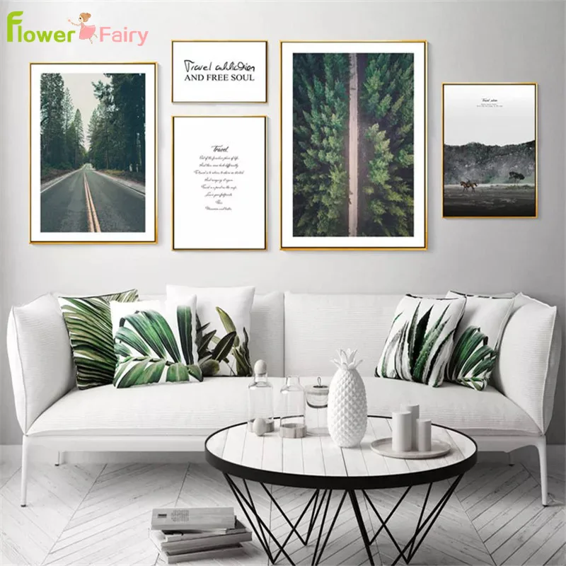 

Road Modern Minimalist Scenery Posters And Prints Forest Wall Art Canvas Painting Quotes Wall Pictures For Living Room Unframed
