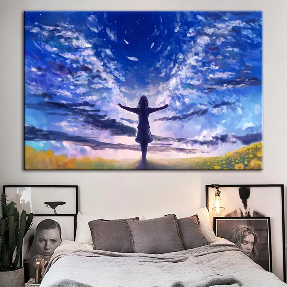 

Home Decorative Wall Art HD Prints Your Name Posters Anime Pictures Canvas Landscape Paintings For Girls Bedroom Frame Artwork