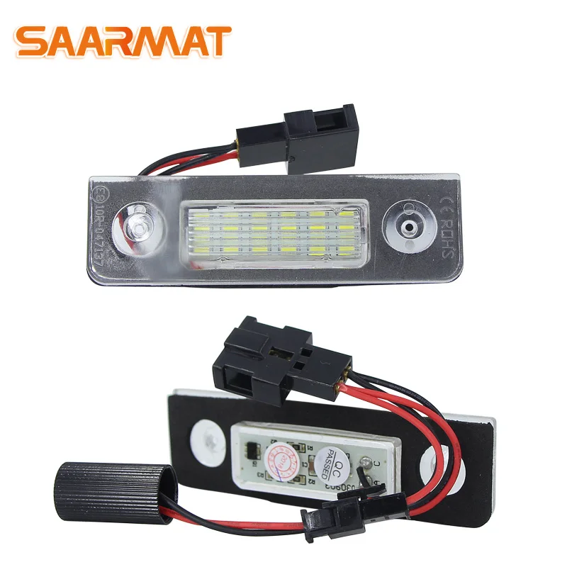 For VW Volkswagen Skoda Octavia ll Facelift 2009~2012 LED CANBUS No error Car Number License Plate Lamp Light lamps White @12V auto vehicles white led number license plate light lamps for opel insignia sports tourer mokka for buick for cadillac for gmc