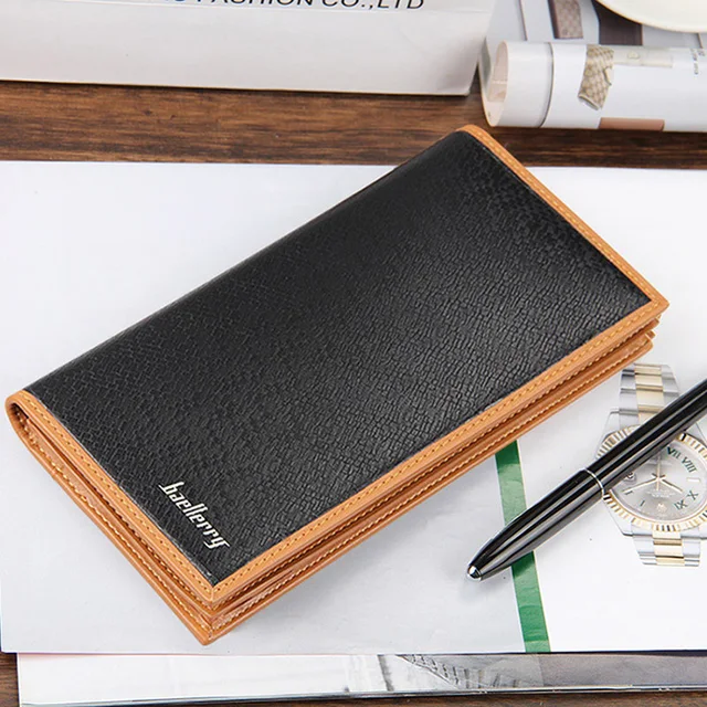 Stylish Business Wallet for Men PU Leather Long Wallet Durable Multiple