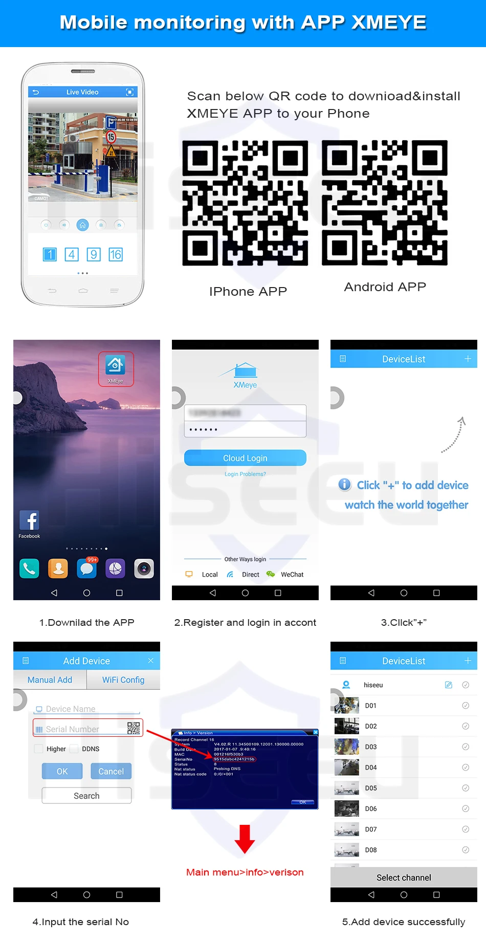 ip câmera de rede de metal gravador
