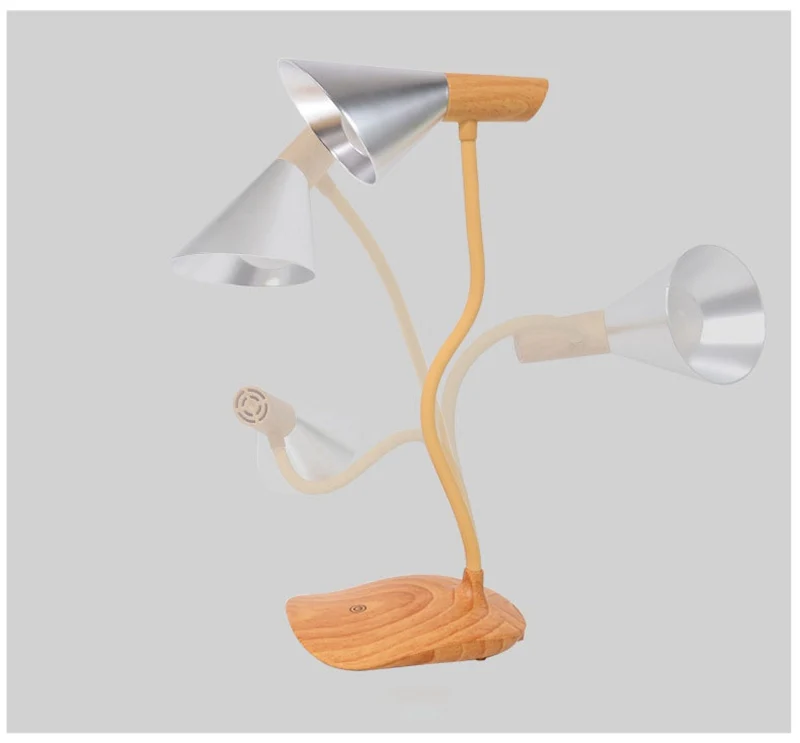 Nordic USB Charging Table Light Wood LED Table Lamp Creative Simple Adjustable Multi-angle Touch Switch Dimmer Reading Led Light (10)