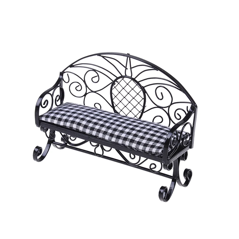 

1/12 Dollhouse Miniature Furniture Double Sofa Chair Couple Sofa Couch Bench Dolls House Accessories