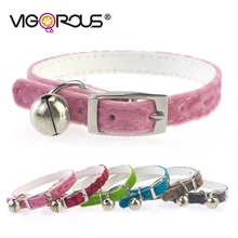 

cat collars with bell for Kitten breakaway collars cute fur dog Necklace leather personalized pet supplies cats collars YS0041