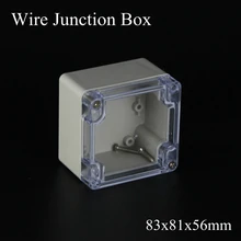 IP65 83x81x56 мм прозрачная крышка ABS прозрачный пластиковый электронный проект водопроводная распределительная коробка для проводов кабель герметичный корпус Чехол