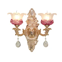 Bathroom Wall Lamp Gold led Crystal Wall Sconce Rose Gold Wall Lamp Bedroom led Mirror Light Hotel Iron Wall Lamps Bedside Lamp american retro bathroom bathroom mirror lamp european iron mirror double iron wall light glass lamp wall lamps
