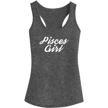 

Womens Pisces Girl Fitness Workout Racerback Casual Tank Tops