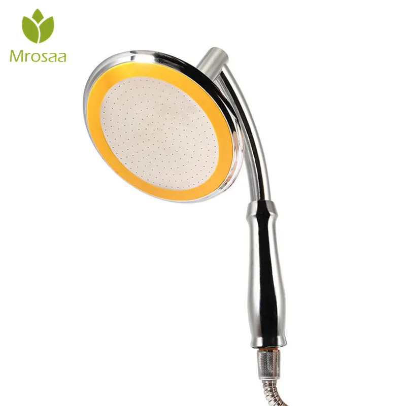 1 Pcs Mrosaa Rotatable Stainless Steel Top Rainfall Pressure Shower Head Set With Hose And Steel