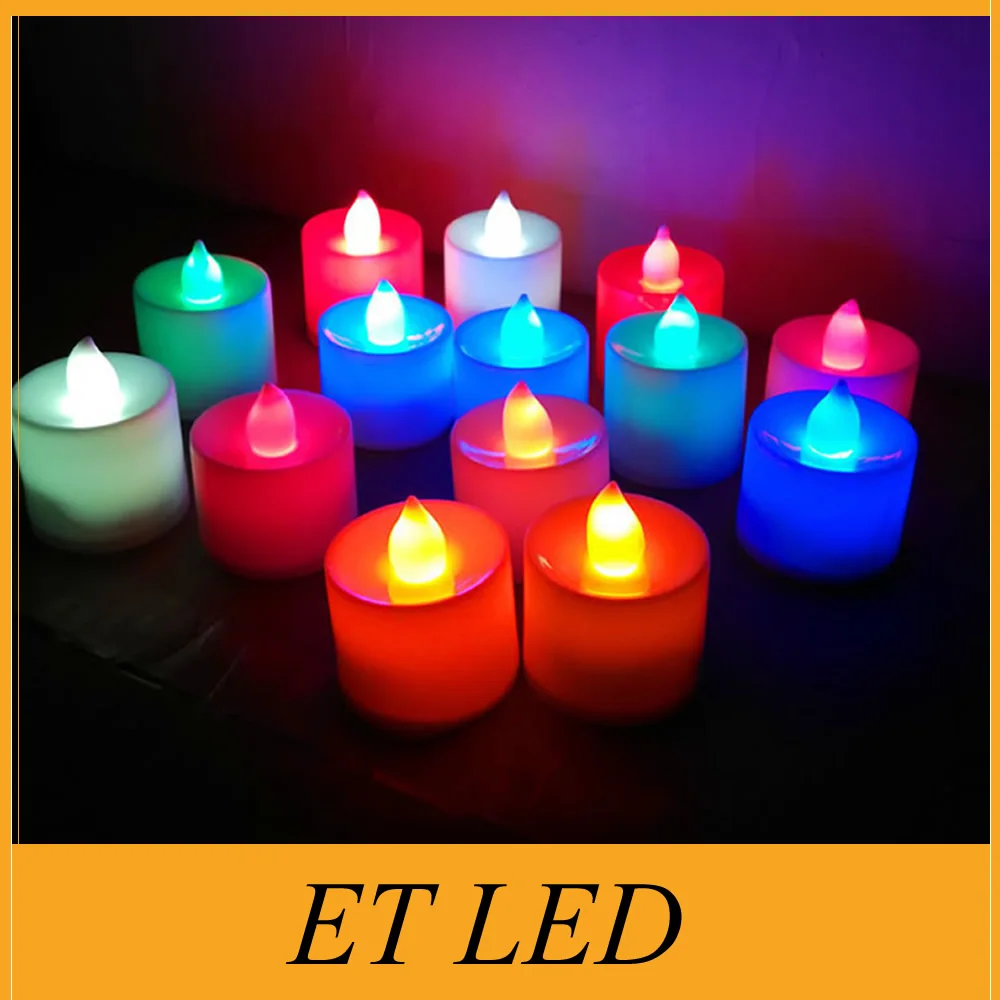 100pcs Flameless LED Electric Battery Powered Tealight Candles Yellow