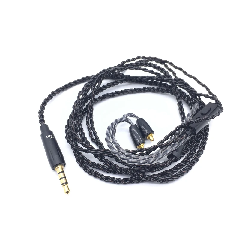 Сменный кабель TRN с микрофоном для KZ AS10 ZS10 ZS5 V60 V80 QT2 QT3 ES3 ES5 UM3X W4R WESTONE1964|Аксессуары