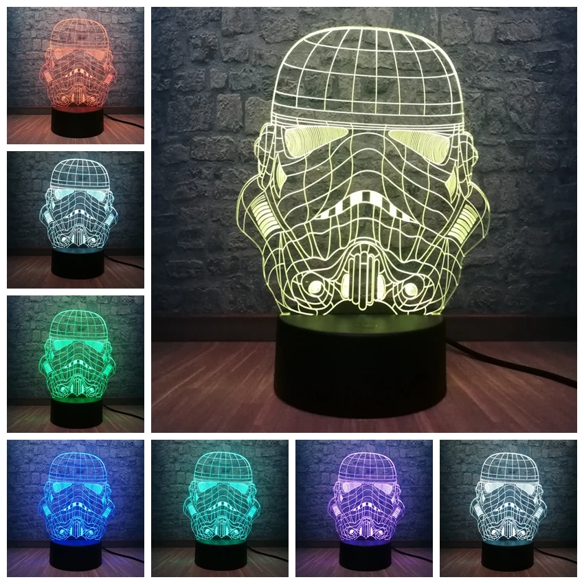 Новинка Звездные войны режим шторма рыцарь 3D светодиодный светильник USB