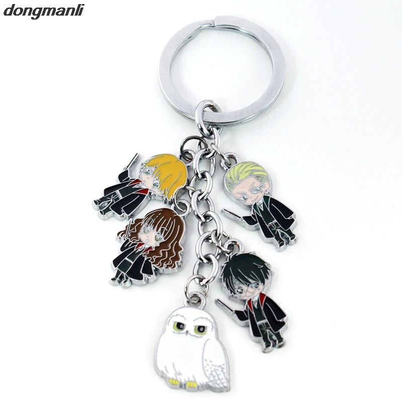 

P136 Magic school Key Holder Cute Enamel Metal Pendant Car Keychain For Key Rings Gifts