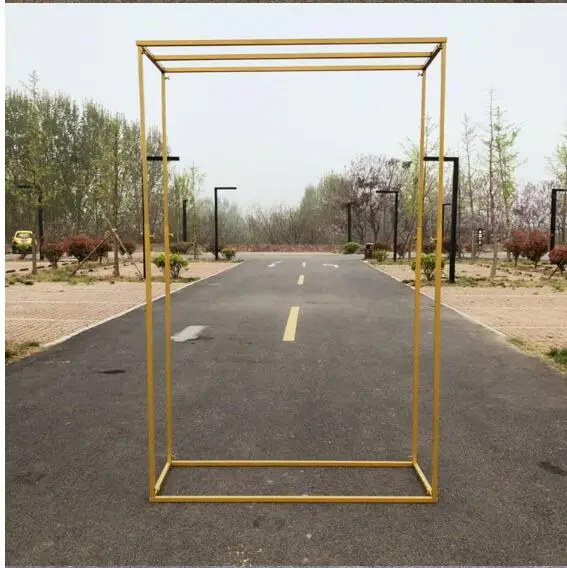 

New wedding props wrought iron geometry road wedding stage screen decoration creative wedding decoration background frame