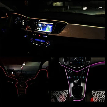 

RGB LED Car Interior Decor Atmosphere Strip Light Lamp Line 6M Phone Control
