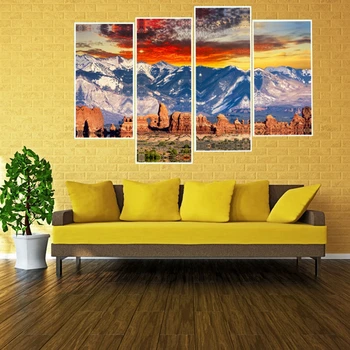 

oil paintings home decor cavans painting canvas wall art 4 pcs modern wall pictures for living room cheap
