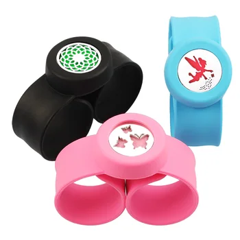 

Carvort Adjustable Kids Bracelet Essential Oil Diffuser Locket Colorful Wristband Children Bracelets Slap Silicone Bangle