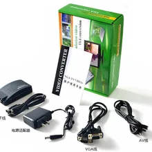 AGPTEK PC MAC VGA к ТВ AV композитный RCA S-Video конвертер Box Поддержка PC Mac