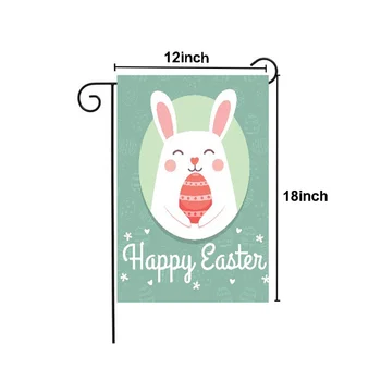 

Easter Garden Flag Indoor Outdoor Home Eggs Flowers Bunny Rabbit Flag Yard Decoration Flag Banner Memorial banner